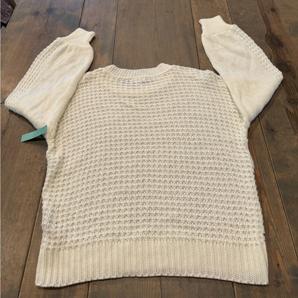 SOLD ✅ NWT ABOUND Women’s Long Sleeve Ivory Pullover Knit Sweater Made In USA S - Picture 8 of 9